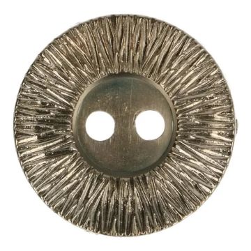 Knoop - geribbelde rand Silver - 25mm
