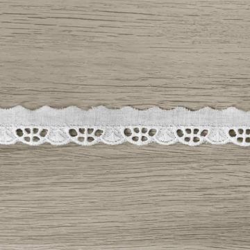 Broderie Band - Schulprand Waaier - Wit - 17mm