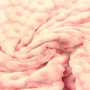 Knuffelfleece - Flowers Coral