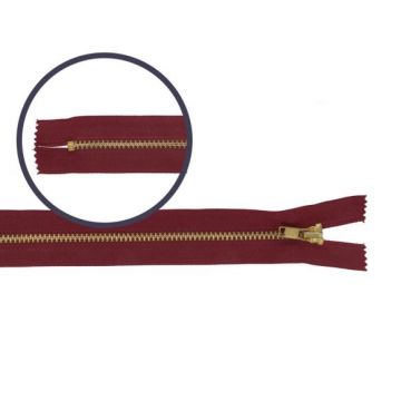 Broek Rits Koper - Niet Deelbaar -021 Bordeaux -20 cm 
