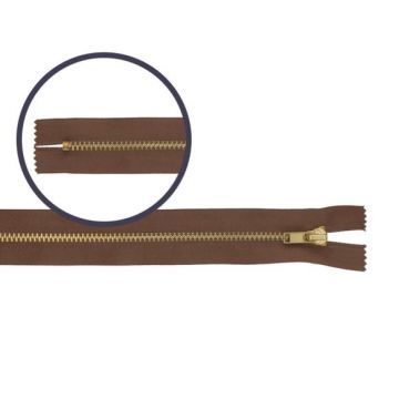 Broek Rits Koper - Niet Deelbaar -083 - Warm Brown -22 cm