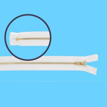 Metalen Rits - Niet Deelbaar -501 - White -22 cm