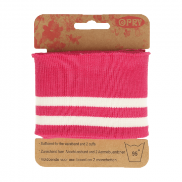 Manchetten Band - Pink & White Stripes