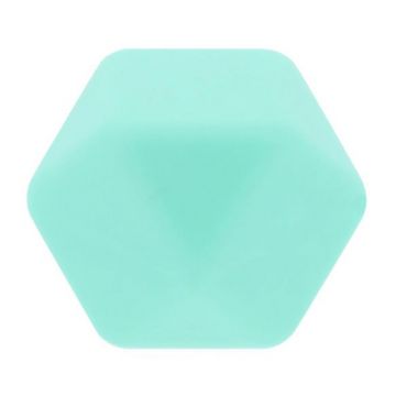 Opry Siliconen Kraal Hexagon 14mm - Mint