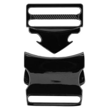 Opry Klikgesp - Dark Silver - 20mm
