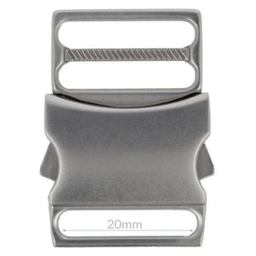Opry Klikgesp - Mat Silver - 20mm