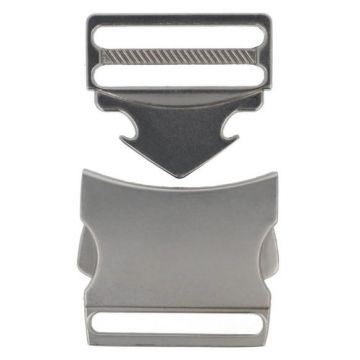 Opry Klikgesp - Mat Silver - 20mm