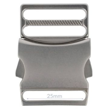 Opry Klikgesp - Mat Silver - 25mm