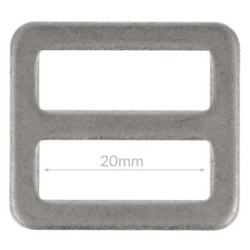 Opry Gesp Plat - Mat Silver - 20mm