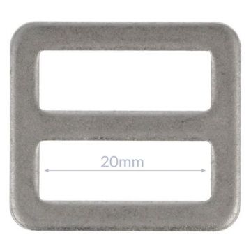 Opry Gesp Plat - Mat Silver - 20mm