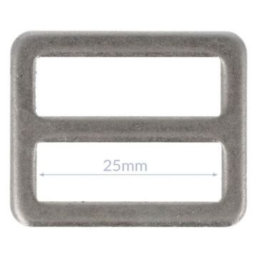 Opry Gesp Plat - Mat Silver - 25mm