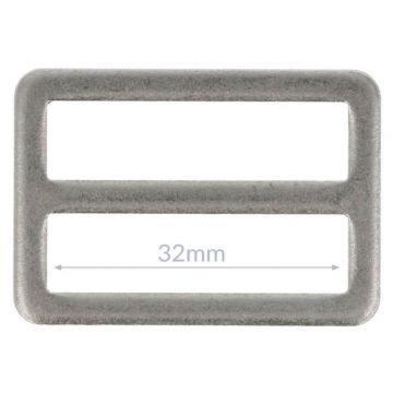 Opry Gesp Plat - Mat Silver - 32mm