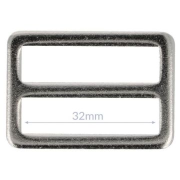 Opry Gesp Plat -Nikkel - 32mm