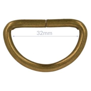 Opry D-ring - Old Gold - 32mm