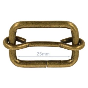 Opry Gesp met schuif - Old Gold - 25mm