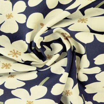 Katoen - The Power of the Creme Flower on Navy