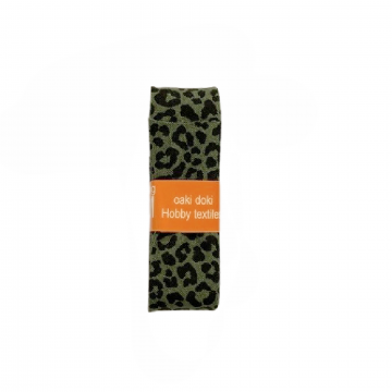 Biaisband - 2m - Leopard - Forest Green