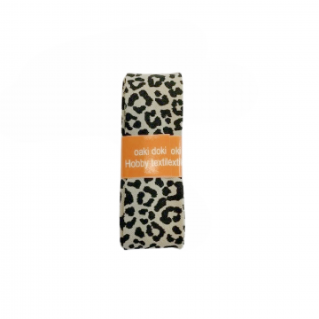 Oaki Doki Biaisband Katoen - Leopard Clay - 2m 