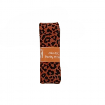 Oaki Doki Biaisband Katoen - Leopard Rusty Red - 2m 