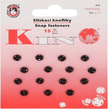 Aannaaidrukknopen - 5 mm - Zwart