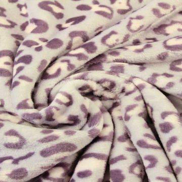 Knuffelfleece - Animal Spots Purple