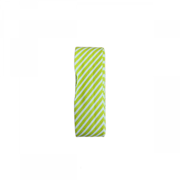 Biaisband - 2m - Strepen - Lime Green