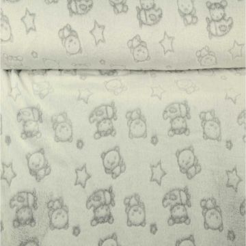 Knuffelfleece - Bears Dark Grey