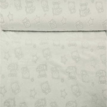 Knuffelfleece - Bears Light Grey
