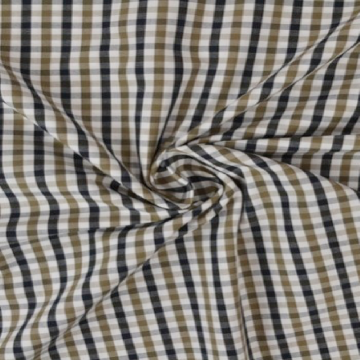 Blouse stof - taupe/black/white