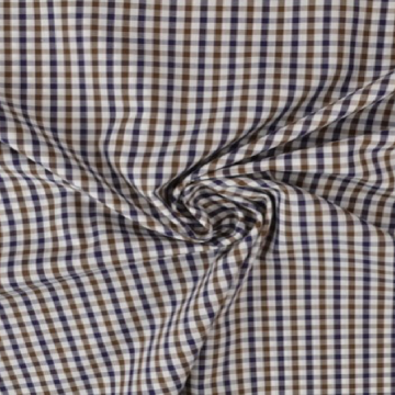 Blouse stof - light brown/navy/white