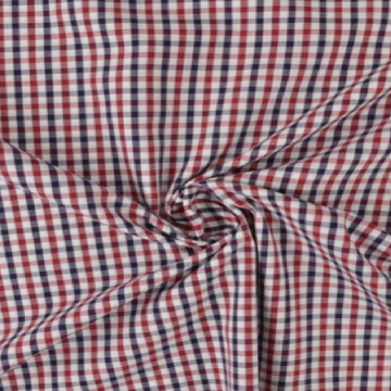 Blouse stof - dark red/navy/white