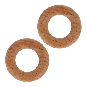 Bohin houten Bijtring/ring voor rammelaar - 55mm - 1st