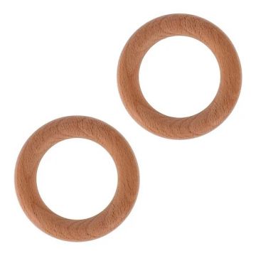 Bohin houten Bijtring/ring voor rammelaar - 80mm - 1st