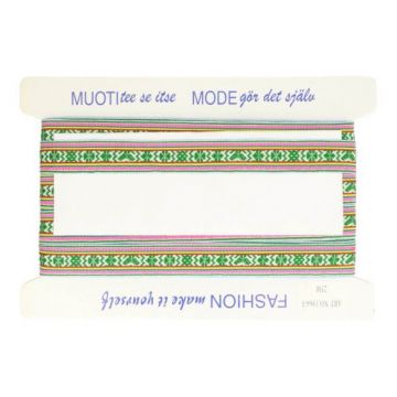 Band Boho Green/Pink - 25mm