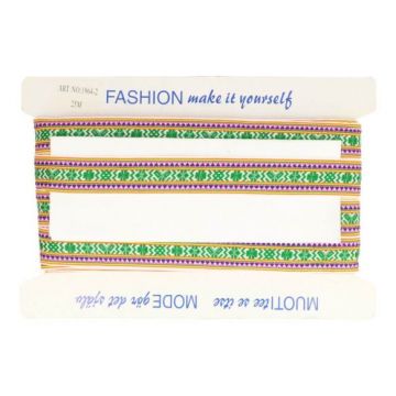 Band Boho Green/Purple - 28mm