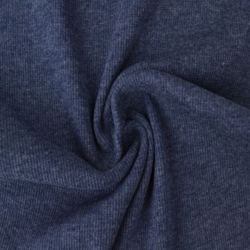 Boordstof Rib - Jeansblauw Melange - M15