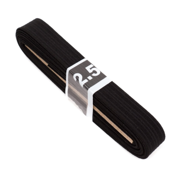 Bosje Taille Elastiek 15mm - Zwart - 2.5 meter