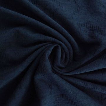 Cotton - Jacquard Roses - Navy - 48