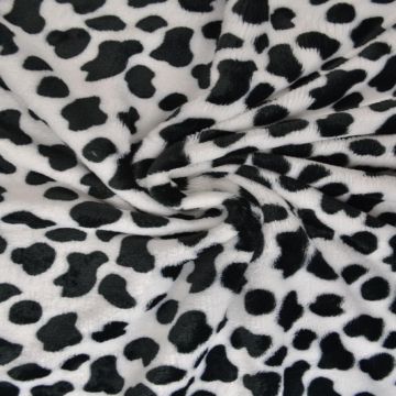 Knuffelfleece - Cow on white