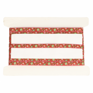 Band Cute Flowers Red - 12mm