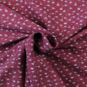 Soft Cotton - Cute Flowerfield Bordeaux 