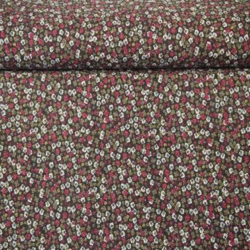Soft Cotton -  Unlimited Flowers Black/Pink