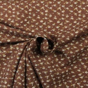 Soft Cotton - Cute Flowerfield Brown