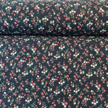 Soft Cotton - Chilling Flowers Dark Blue 