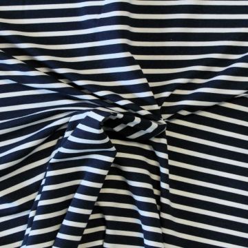 Viscose Tricot - Dark Stripes