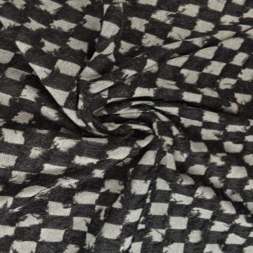 Jeans - Frayed Checks - Black