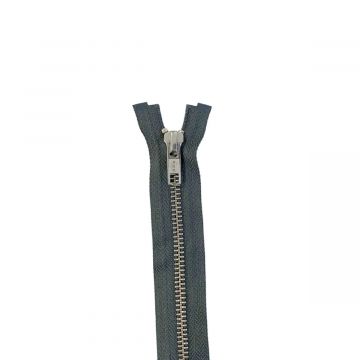 YKK Metalen Rits - Dubbel Deelbaar - Dark Grey/Silver - 85cm 