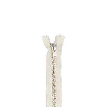 YKK Metalen Rits - Dubbel Deelbaar - 841 - Ecru/Silver - 85cm