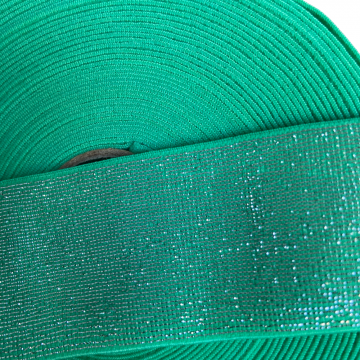 Elastiek Glittery Green - 40 mm