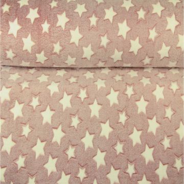 Knuffelfleece - Stars Mauve